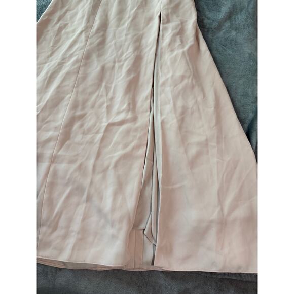 NWT‎ Dessy OFF-THE-SHOULDER CUFF TRUMPET GOWN WITH FRONT SLIT CAMEO Size 12 R - Picture 6 of 15